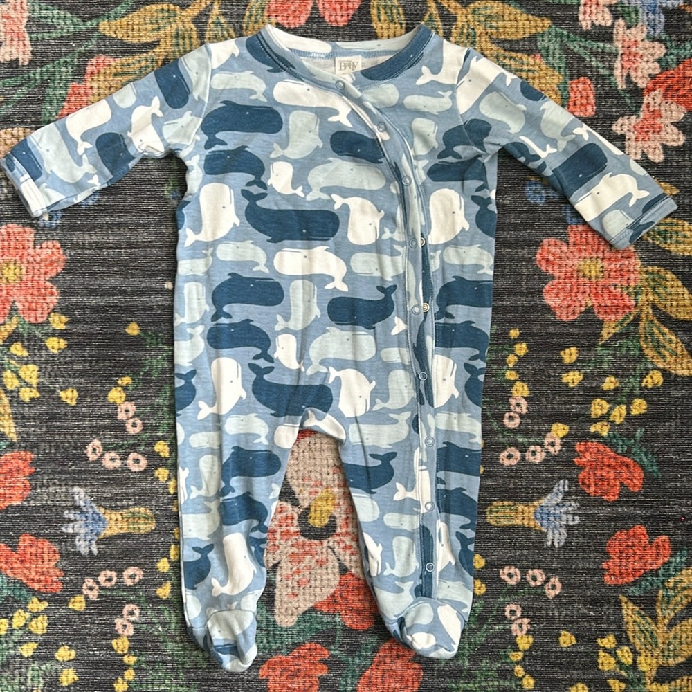 Nordstrom Baby Whale Sleeper Pajamas, Size 3 Months